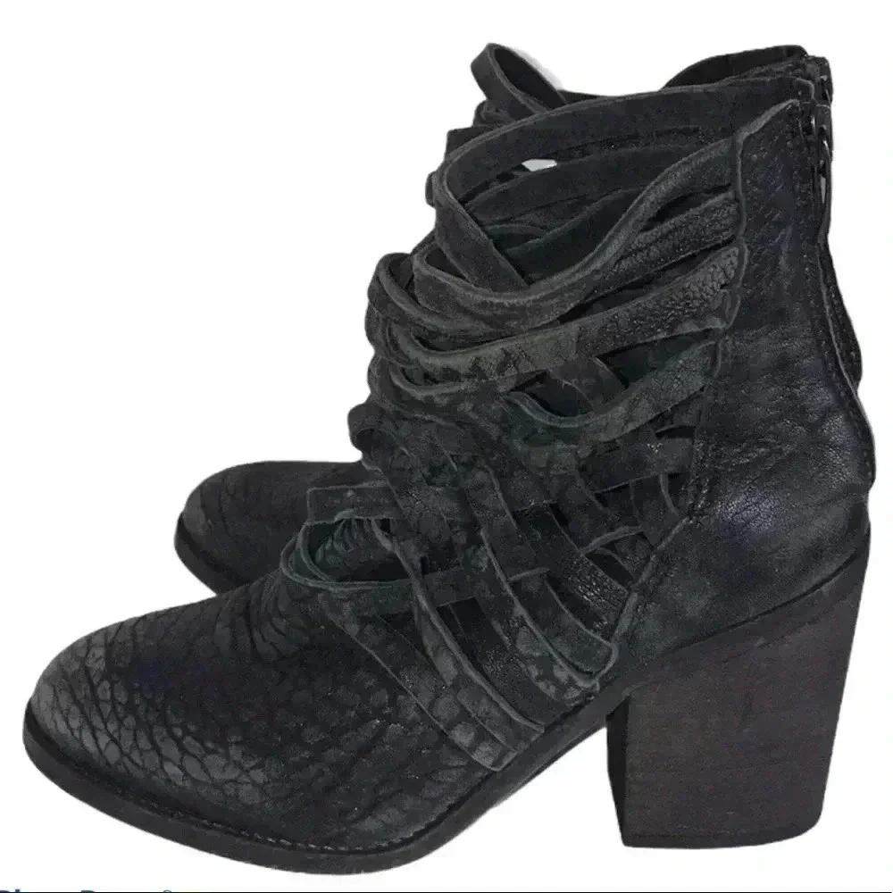 Free People Carrera Braided Woven Booties Size 6